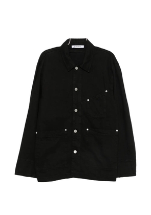 Études Studio Worker rivet-detailed patch-pocket cotton jacket - Black