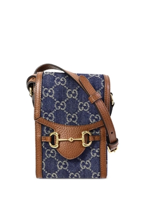 Gucci Pre-Owned GG Horsebit 1955 shoulder bag - Blue