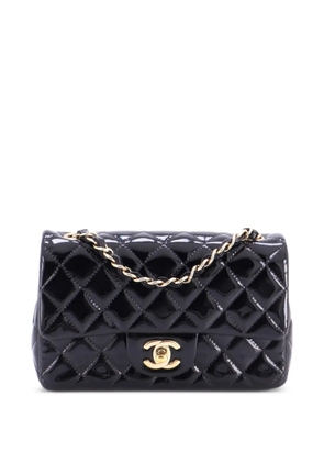 CHANEL Pre-Owned Classic Single Flap Bag Quilted Patent Mini crossbody bag - Black