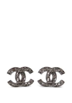 CHANEL Pre-Owned interlocking-CC earrings - Silver