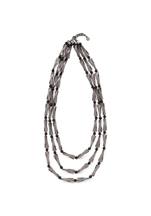 Emporio Armani beaded multi-strand necklace - Grey