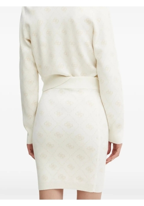 GUESS USA monogram-pattern knit skirt - Neutrals