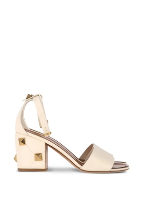 Valentino Garavani Pre-Owned Roman Stud block-heel sandals - Neutrals
