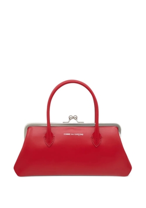 Comme Des Garçons Wallet large Clasp Handles leather tote bag - Red