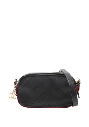 CHANEL Pre-Owned 2018-2019 Button Up Double Zip Camera Bag crossbody bag - Black