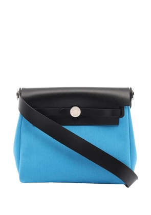 Hermès Pre-Owned 2025 Military Toile and Vache Hunter Herbag Zip 20 crossbody bag - Blue