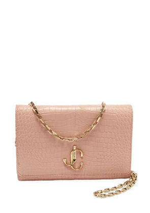 Jimmy Choo Pre-Owned Varenne croc-effect clutch bag - Pink