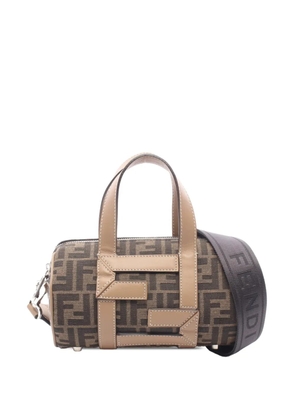 Fendi Pre-Owned 2010-2026 Mini Zucca Canvas O'Lock Bowling Bag satchel - Brown