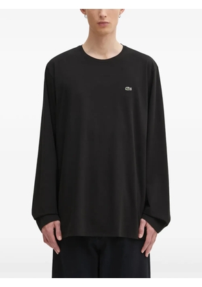Lacoste logo-patch long-sleeve T-shirt - Black