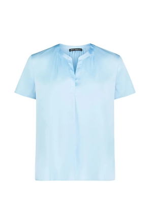 Betty Barclay pleated satin-finish blouse - Blue