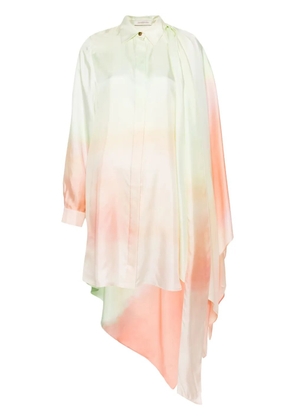 ZIMMERMANN Natura Scarf silk shirt - Green