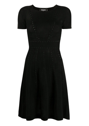 DSQUARED2 pointelle knit short dress - Black
