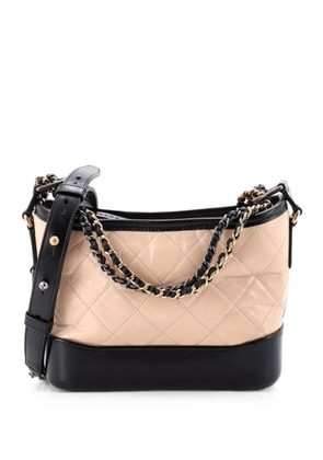 CHANEL Pre-Owned Bicolor Gabrielle Quilted Aged Calfskin Small hobo bag - Black