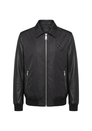 Philipp Plein nylon coster bomber jacket - Black