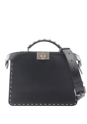 Fendi Pre-Owned 2010-2026 Mini Leather Selleria Peekaboo ISeeU satchel - Black