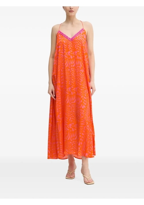 Lola Casademunt bead-embellished maxi dress - Orange