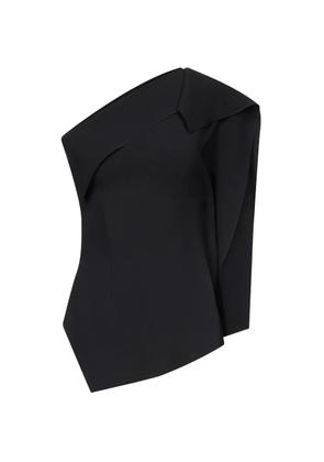 FFORME one-shoulder draped top - Black