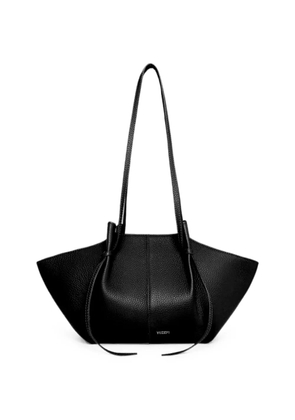 Yuzefi pebble-grained pleated shoulder bag - Black
