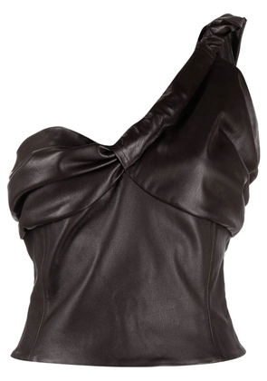 The Mannei Colmar twisted leather top - Brown