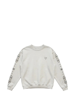 Htc Los Angeles stud-embellished sweatshirt - White