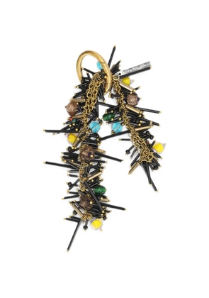 DRIES VAN NOTEN embroidered bag charm - Gold
