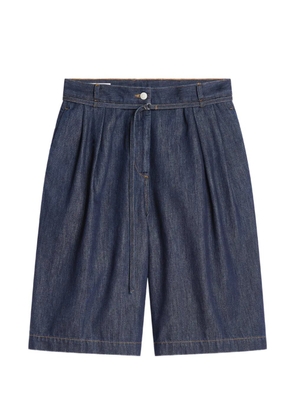 DRIES VAN NOTEN belted denim shorts - Blue