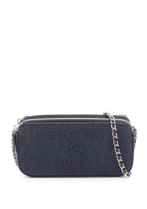 CHANEL Pre-Owned 2020-2021 Deauville tweed crossbody bag - Blue
