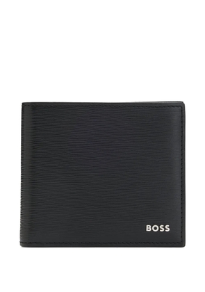 BOSS textured-leather wallet - Black