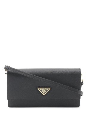 Prada Pre-Owned 2010-2026 Saffiano Clutch on Strap crossbody bag - Black