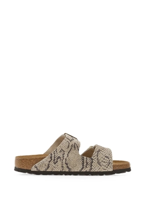 Birkenstock Arizona snakeskin-effect sandals - Neutrals