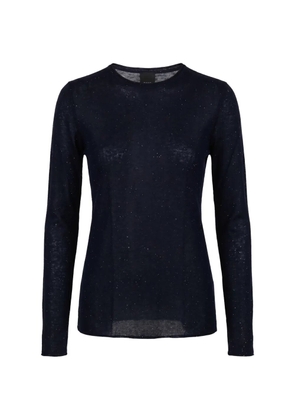 PINKO glitter-embellished long-sleeve sweater - Blue