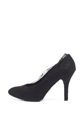 Dolce & Gabbana Pre-Owned lace satin-trim pumps - Black