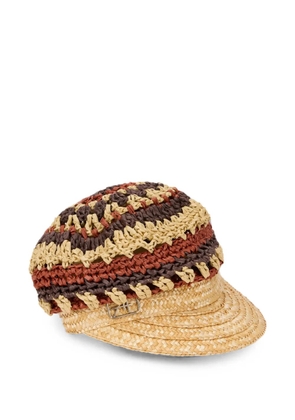 Alberta Ferretti braided-design hat - Neutrals