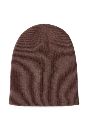 Brunello Cucinelli cashmere English-rib knit beanie - Brown