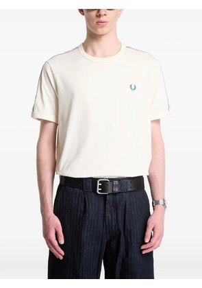 Fred Perry logo-tape ringer T-shirt - Neutrals