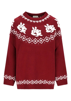 Magda Butrym floral-pattern sweater - Red