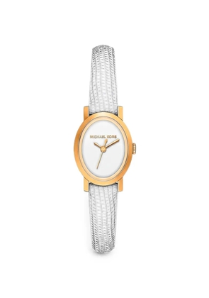 Michael Kors Maude oval-face 24mm watch - White