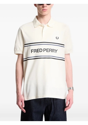 Fred Perry logo-print polo shirt - Neutrals