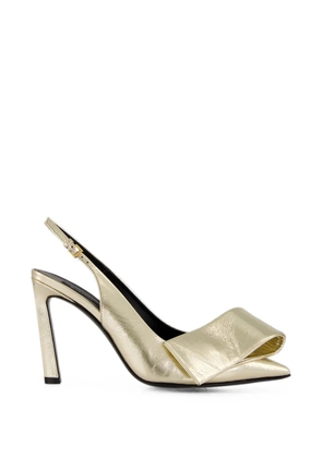 Givenchy twisted-ribbon slingback pumps - Gold
