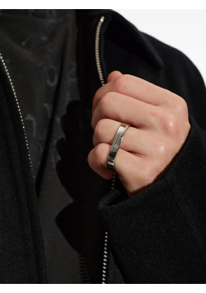 MM6 Maison Margiela logo-engraved double rings - Silver