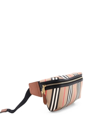 Burberry Pre-Owned Sonny Waist Bag Icon Stripe E-Canvas Medium belt bag - Brown