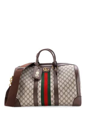 Gucci Pre-Owned Savoy Web Convertible Duffle Bag GG Coated Canvas Medium travel bag - Brown