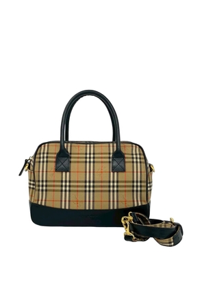 Burberry Pre-Owned 1990-2000 Haymarket Check satchel - Neutrals
