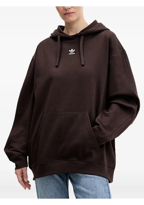 adidas logo hooded sweatshirt - Brown