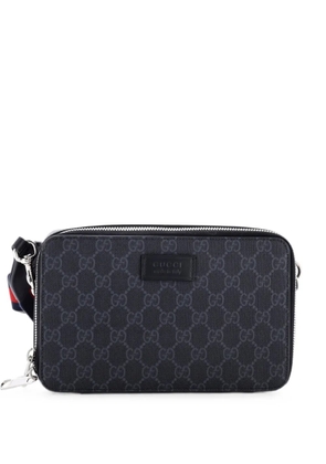 Gucci Pre-Owned Web Strap Zip Around Camera GG Coated Canvas crossbody bag - Black