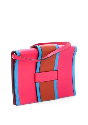 Hermès Pre-Owned H Passant Clutch Shoulder Bag Evercolor crossbody bag - Blue