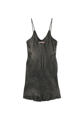 Diesel Cassidy acid-wash logo-patch mini dress - Black