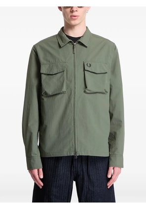 Fred Perry logo-detail overshirt - Green