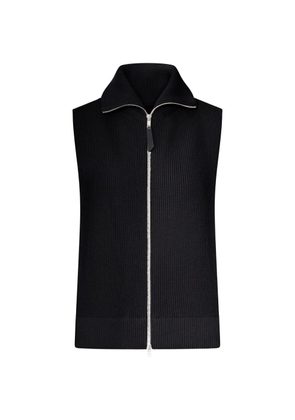 Maison Margiela ribbed-knit zip-up vest - Black