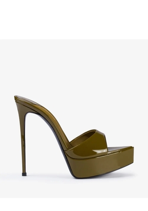 Le Silla Uma patent leather sandals - Green